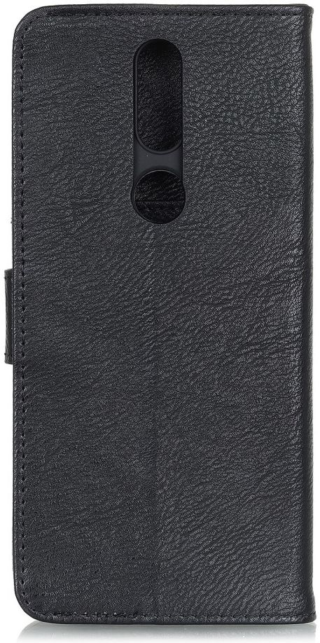 Nokia 2.4 Hoesje Portemonnee met Drukknoop Sluiting Zwart afbeelding 4
