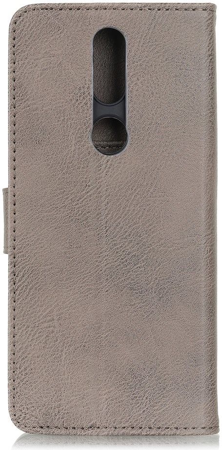 Nokia 2.4 Hoesje Portemonnee met Drukknoop Sluiting Grijs afbeelding 5