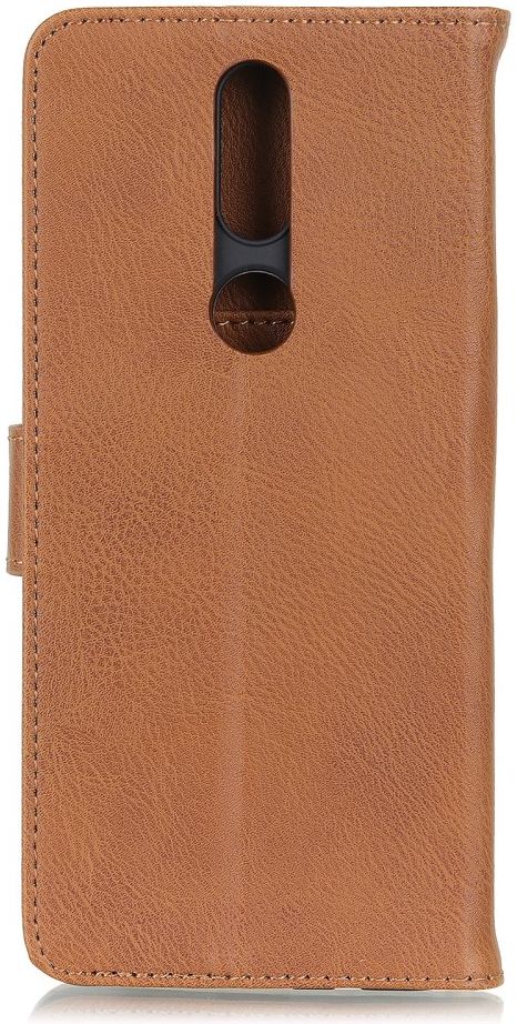 Nokia 2.4 Hoesje Portemonnee met Drukknoop Sluiting Bruin afbeelding 5