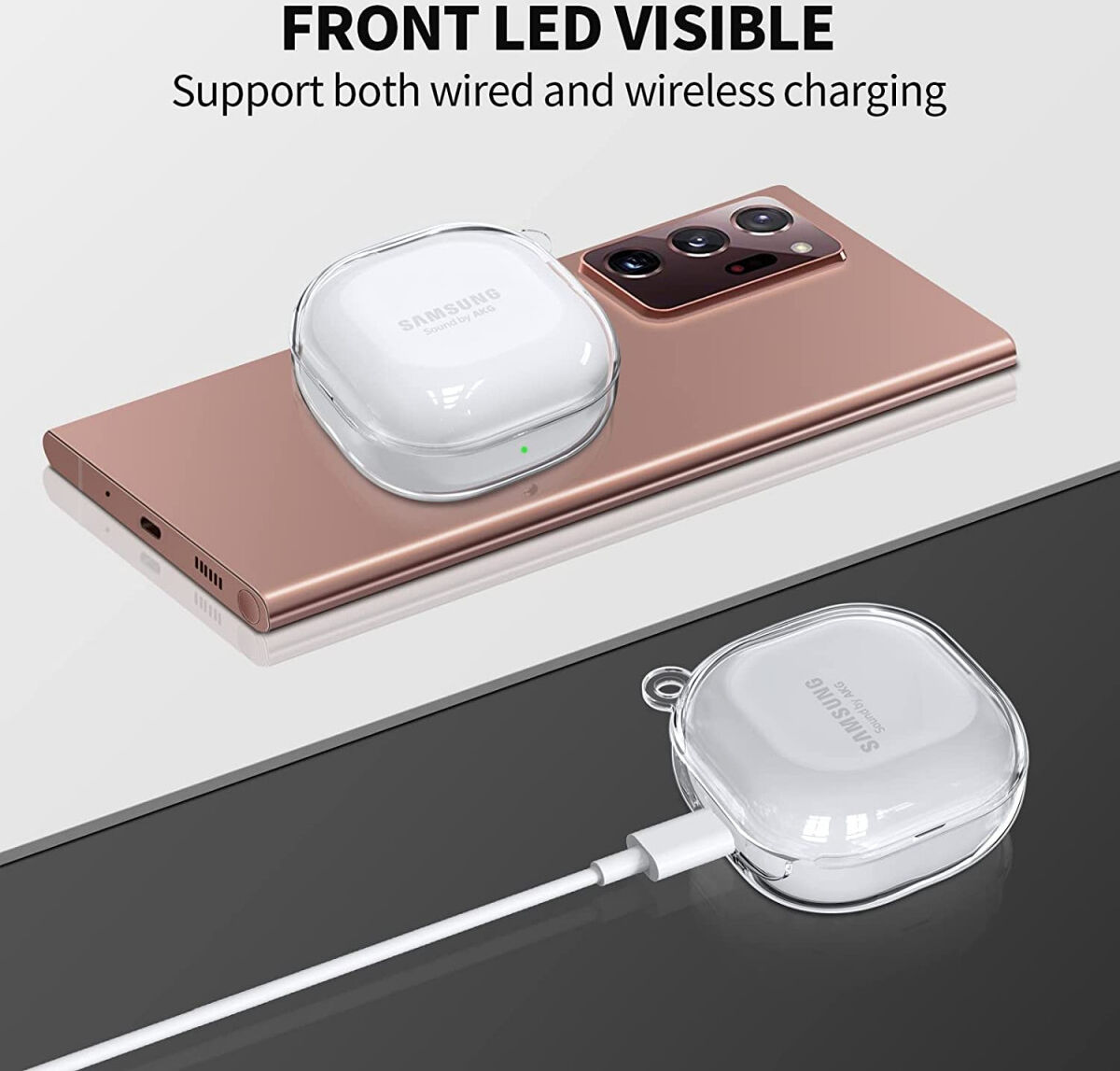 Samsung Galaxy Buds Live/Buds 2/Pro Hoesje Hard Plastic Case Clear afbeelding 7