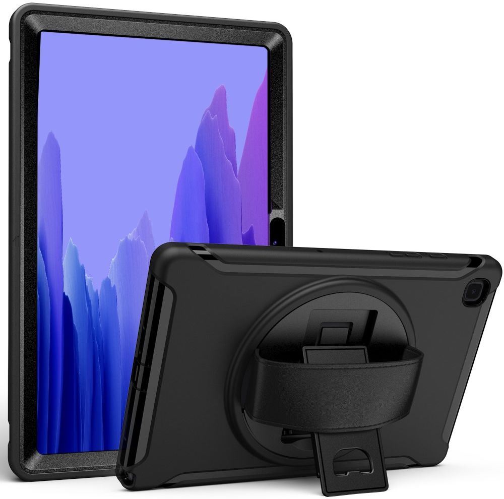 Samsung Galaxy Tab A7 (2020 / 2022) Hoes 360 Graden Kickstand Zwart afbeelding 4