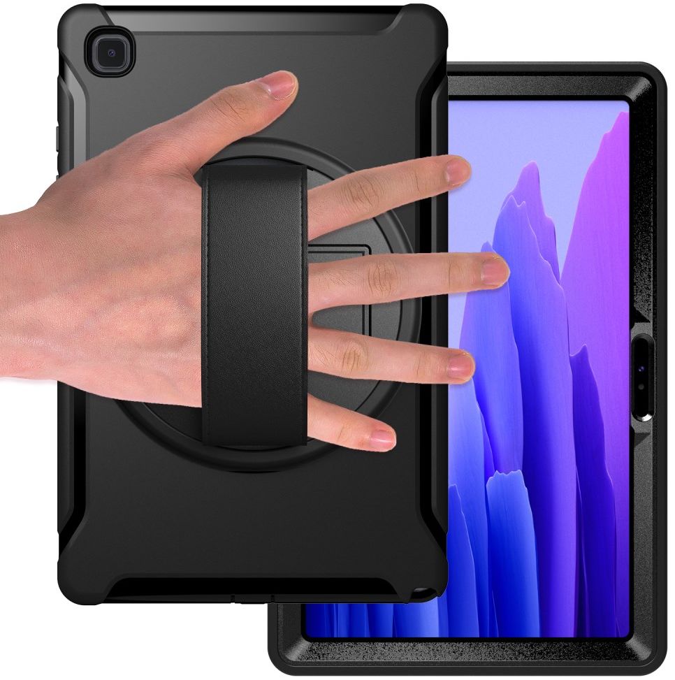 Samsung Galaxy Tab A7 (2020 / 2022) Hoes 360 Graden Kickstand Zwart afbeelding 3