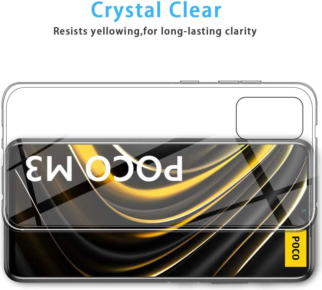 Xiaomi Poco M3 Hoesje Back Cover Dun TPU Transparant afbeelding 2