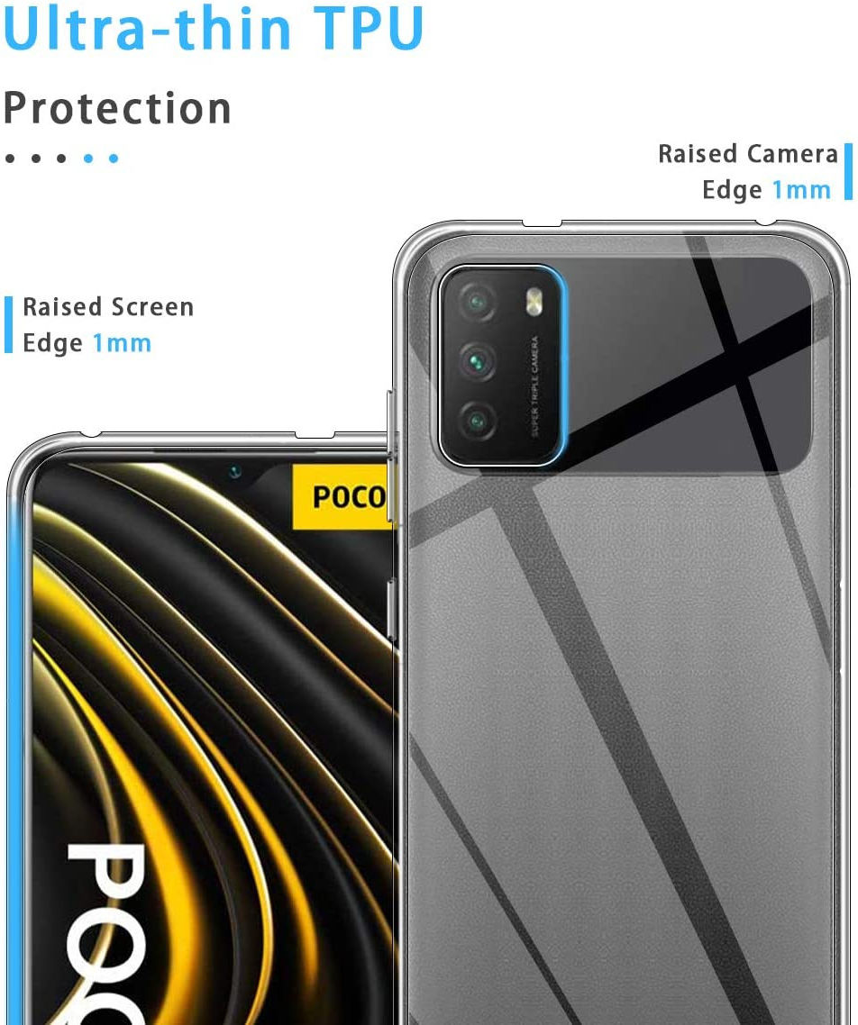 Xiaomi Poco M3 Hoesje Back Cover Dun TPU Transparant afbeelding 6