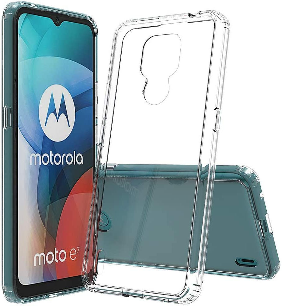 Motorola Moto E7 Hoesje Back Cover Dun TPU Transparant afbeelding 3