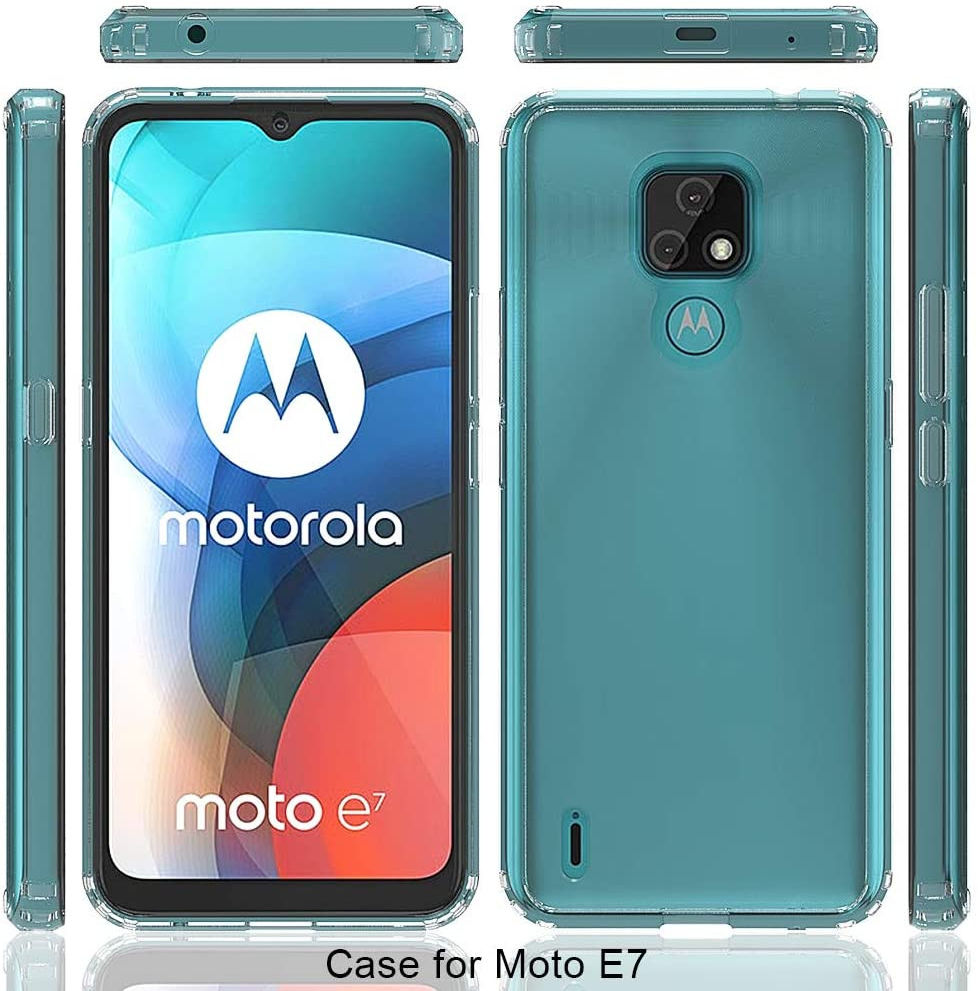 Motorola Moto E7 Hoesje Back Cover Dun TPU Transparant afbeelding 4