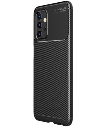 Samsung Galaxy A32 5G Hoesje Siliconen Carbon TPU Back Cover Zwart Hoesjes