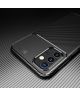 Samsung Galaxy A32 5G Hoesje Siliconen Carbon TPU Back Cover Zwart