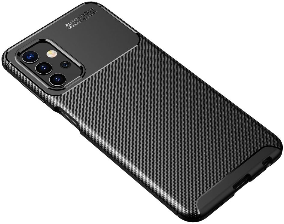 Samsung Galaxy A32 5G Hoesje Siliconen Carbon TPU Back Cover Zwart afbeelding 7