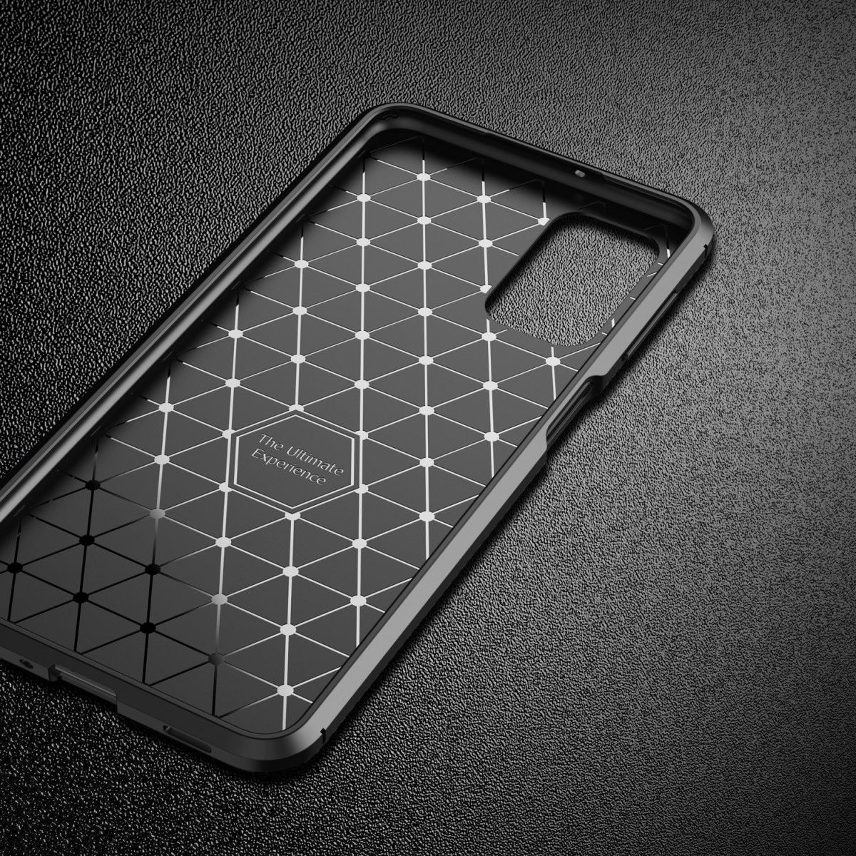 Samsung Galaxy A32 5G Hoesje Siliconen Carbon TPU Back Cover Zwart afbeelding 13