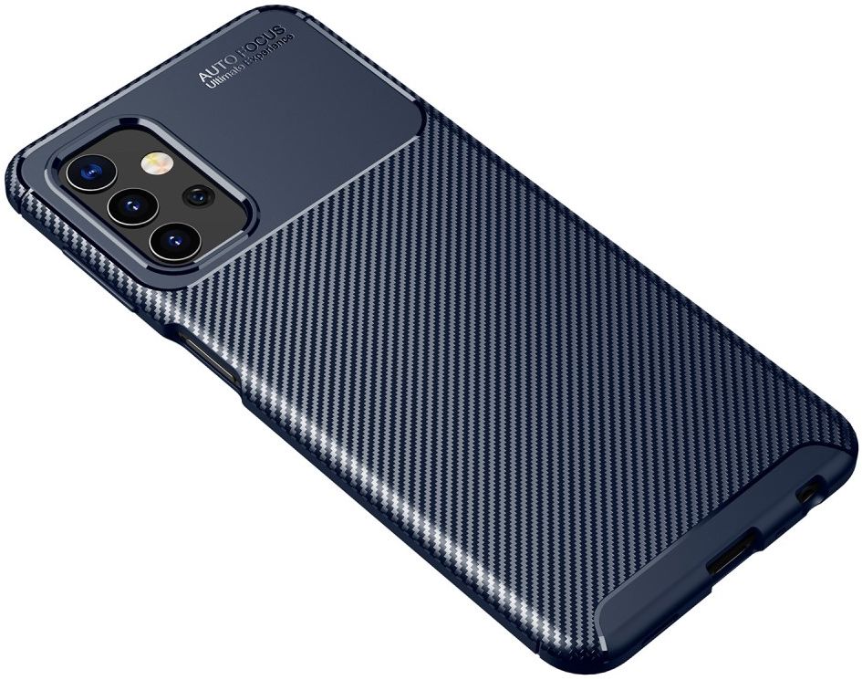 Samsung Galaxy A32 5G Hoesje Siliconen Carbon TPU Back Cover Blauw afbeelding 7