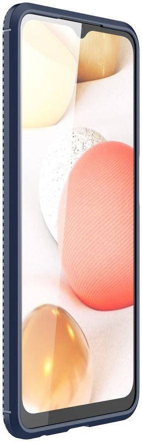 Samsung Galaxy A32 5G Hoesje Siliconen Carbon TPU Back Cover Blauw afbeelding 4