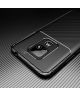 Motorola Moto E7 Siliconen Carbon Hoesje Zwart