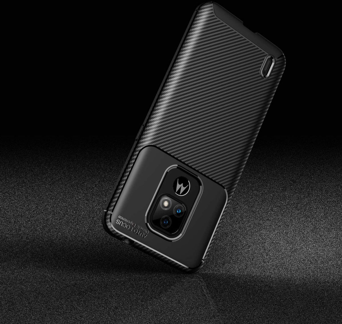 Motorola Moto E7 Siliconen Carbon Hoesje Blauw afbeelding 8