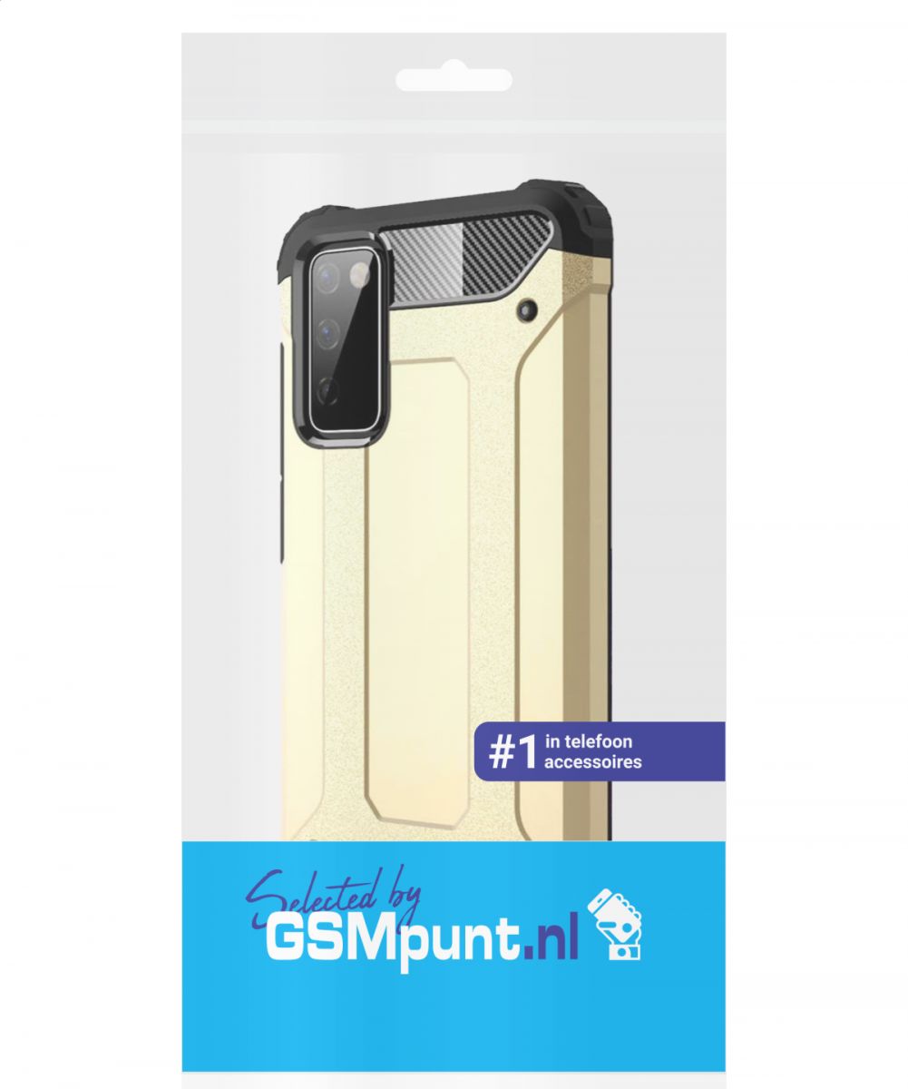 Samsung Galaxy A32 5G Hoesje Shock Proof Hybride Back Cover Goud afbeelding 2