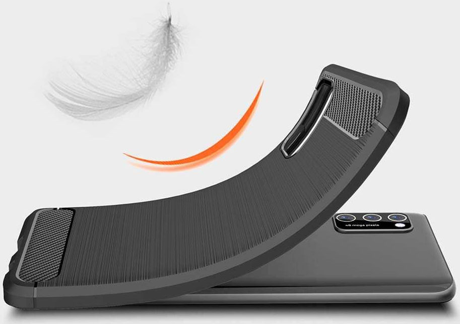 Xiaomi Poco M3 Hoesje Geborsteld TPU Flexibele Back Cover Zwart afbeelding 6