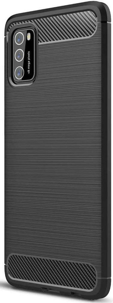 Xiaomi Poco M3 Hoesje Geborsteld TPU Flexibele Back Cover Zwart afbeelding 1