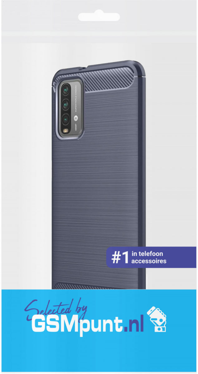 Xiaomi Poco M3 Hoesje Geborsteld TPU Flexibele Back Cover Blauw afbeelding 4