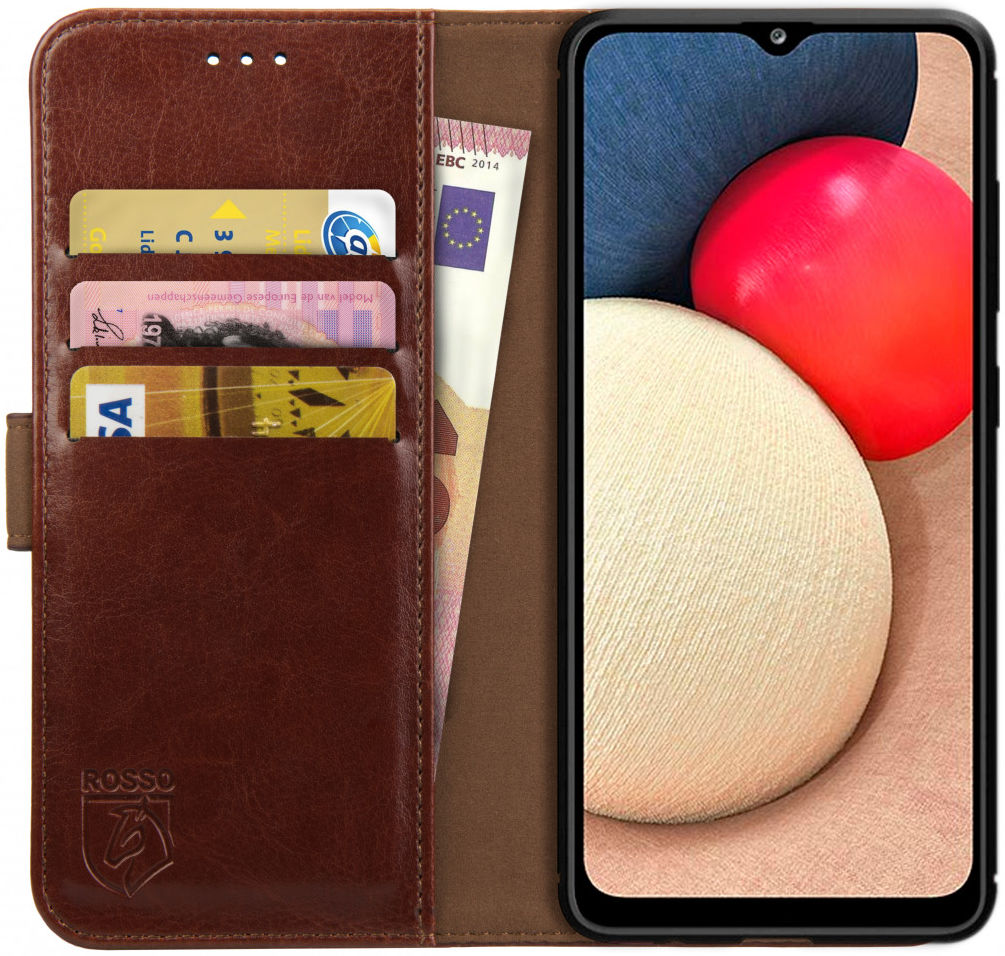Rosso Element Samsung Galaxy A02S Hoesje Book Cover Bruin afbeelding 1