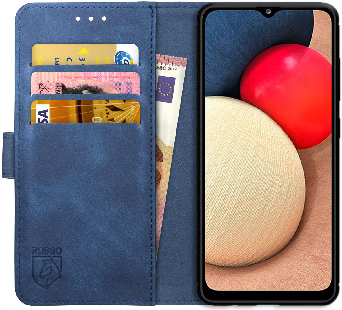 Rosso Element Samsung Galaxy A02S Hoesje Book Cover Blauw afbeelding 1