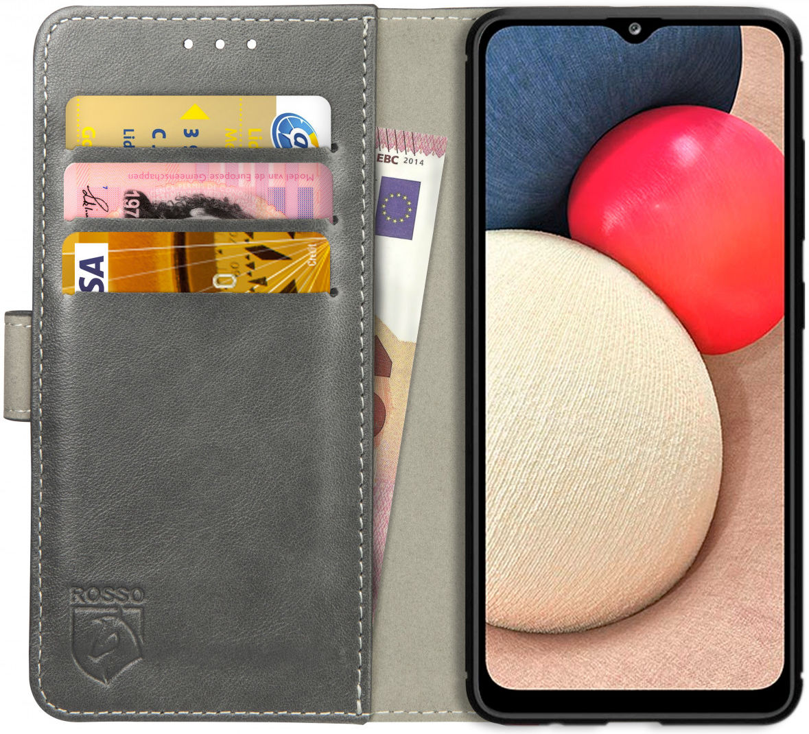 Rosso Element Samsung Galaxy A02S Hoesje Book Cover Grijs afbeelding 1