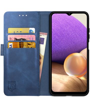 Rosso Element Samsung Galaxy A32 5G Hoesje Book Cover Blauw Hoesjes