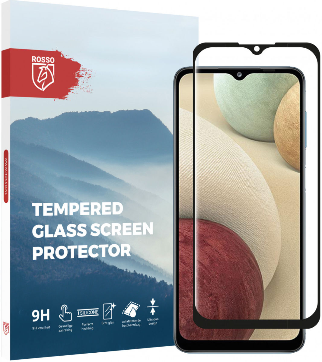 Rosso Samsung Galaxy A12 9H Tempered Glass Screen Protector afbeelding 1