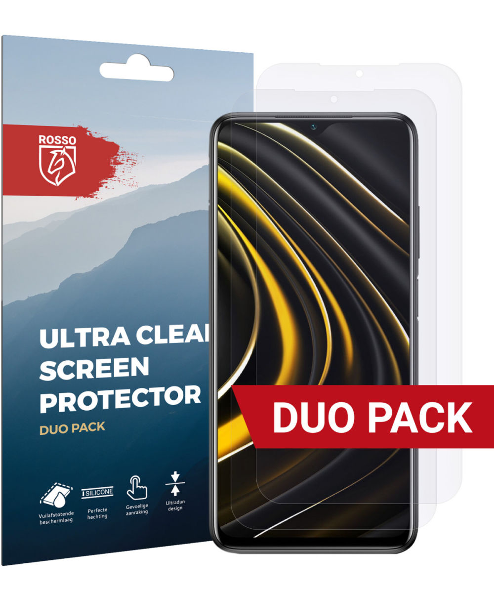 Rosso Xiaomi Poco M3 Screen Protector Ultra Clear Duo Pack afbeelding 1