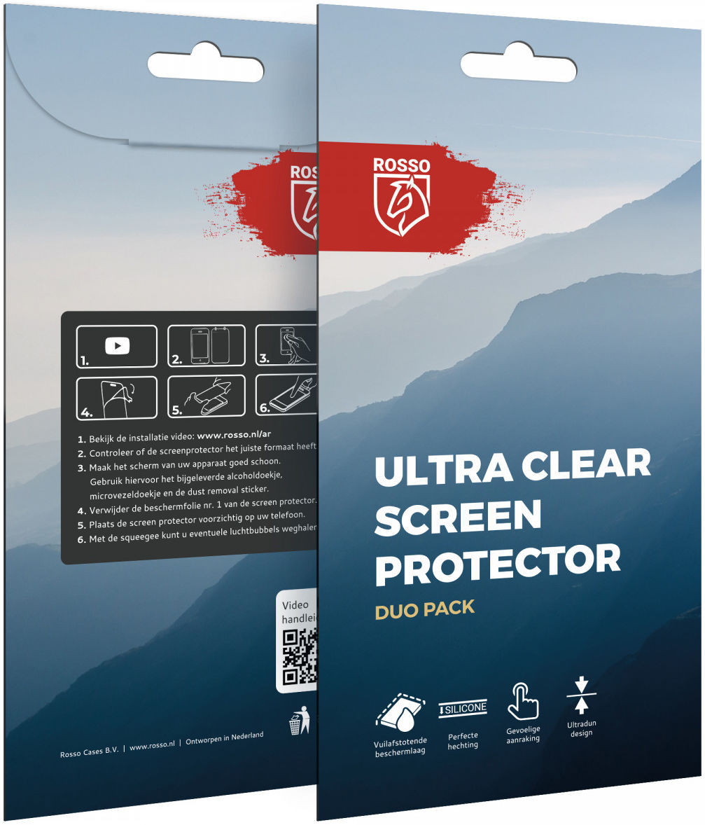 Rosso Samsung Galaxy A02S Ultra Clear Screen Protector Duo Pack afbeelding 9