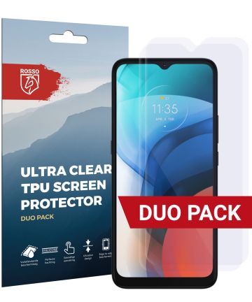 Rosso Motorola Moto E7 Screen Protector Ultra Clear Duo Pack Screen Protectors