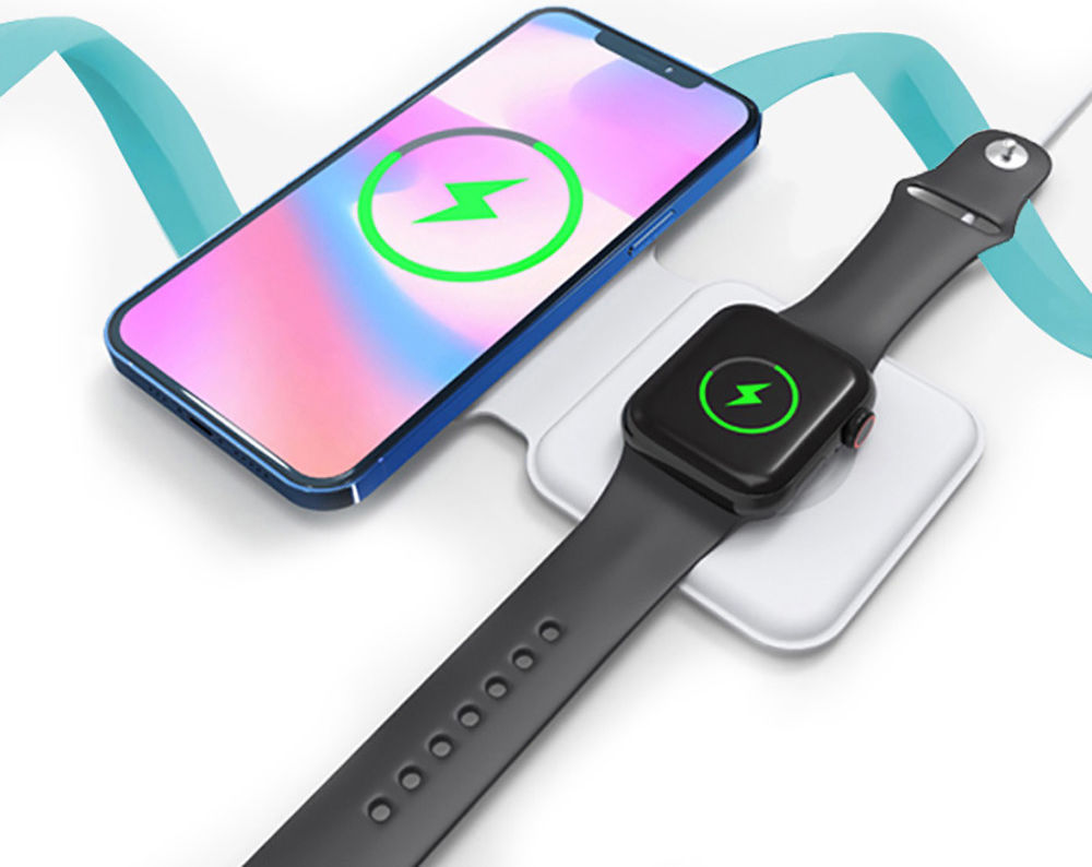 4smarts Dubbele Apple MagSafe 15W Draadloze Oplader met USB-C Kabel afbeelding 4