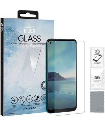 Eiger Nokia 3.4 Tempered Glass Case Friendly Screen Protector Plat Screen Protectors