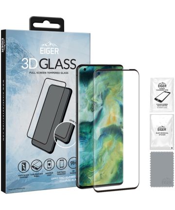 Eiger Oppo Find X2 / Find X2 Pro Tempered Glass Case Friendly Gebogen Screen Protectors