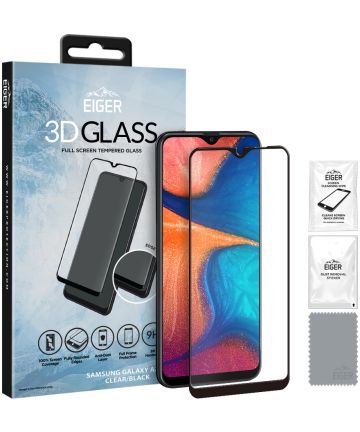 Eiger Samsung Galaxy A20e Tempered Glass Case Friendly Gebogen Screen Protectors
