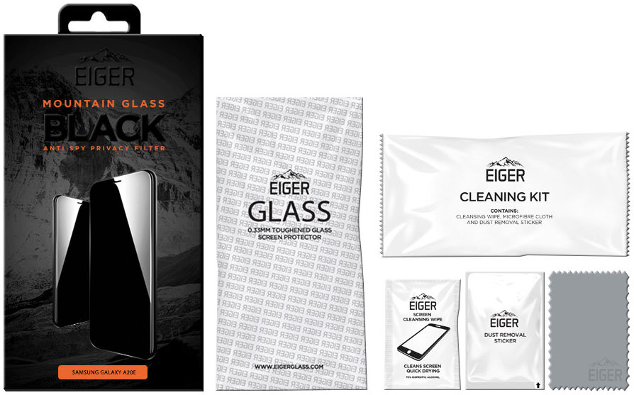 Eiger Mountain Privacy Glass Samsung Galaxy A20e Screenprotector afbeelding 4