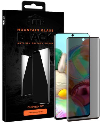 Eiger Samsung Galaxy A71 Privacy Glass Case Friendly Protector Gebogen Screen Protectors