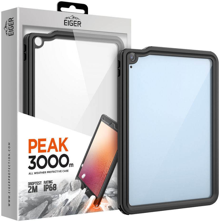 Eiger Peak 3000m Apple iPad Air 2020 / 2022 Hoes Full Protect Zwart afbeelding 1