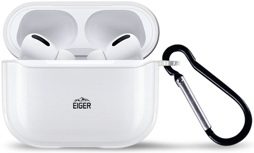 Eiger Glacier Apple AirPods Pro Hoesje met Karabijnhaak Transparant afbeelding 2