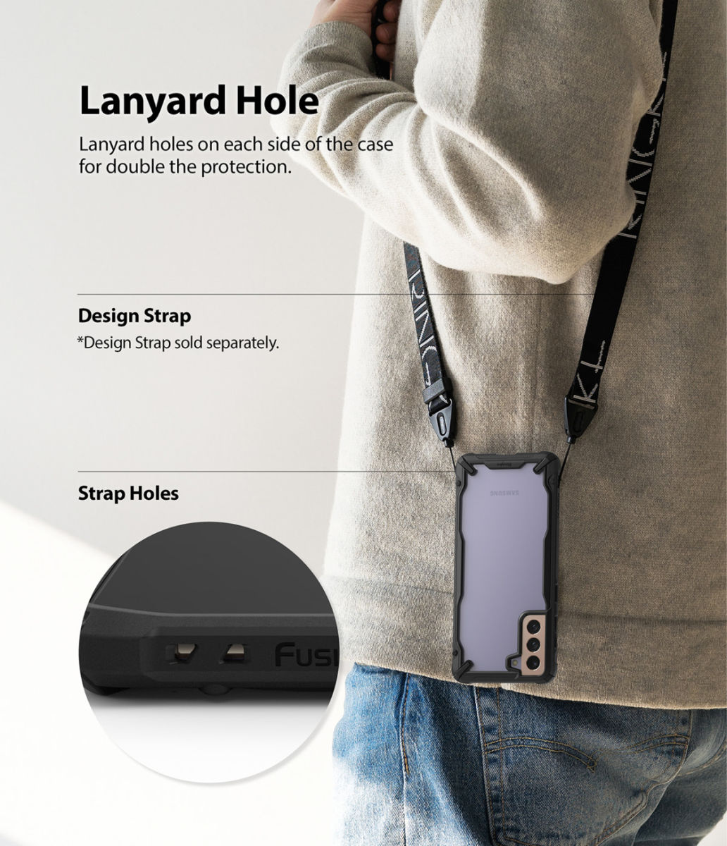 Ringke Fusion X Samsung Galaxy S21 Hoesje Transparant Zwart afbeelding 4