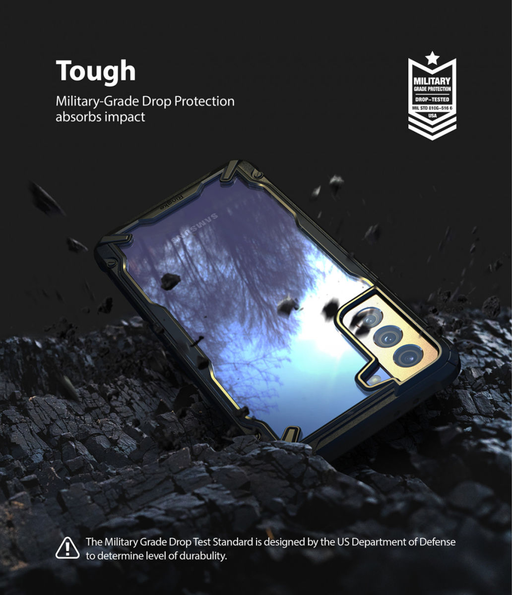 Ringke Fusion X Samsung Galaxy S21 Hoesje Transparant Zwart afbeelding 6