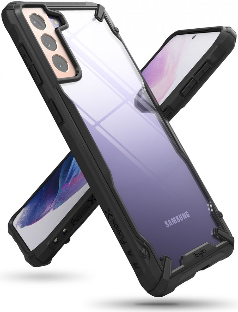Ringke Fusion X Samsung Galaxy S21 Hoesje Transparant Zwart afbeelding 9