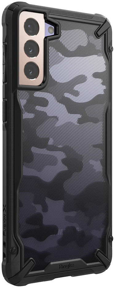Ringke Fusion X Samsung Galaxy S21 Hoesje Camo Zwart afbeelding 2
