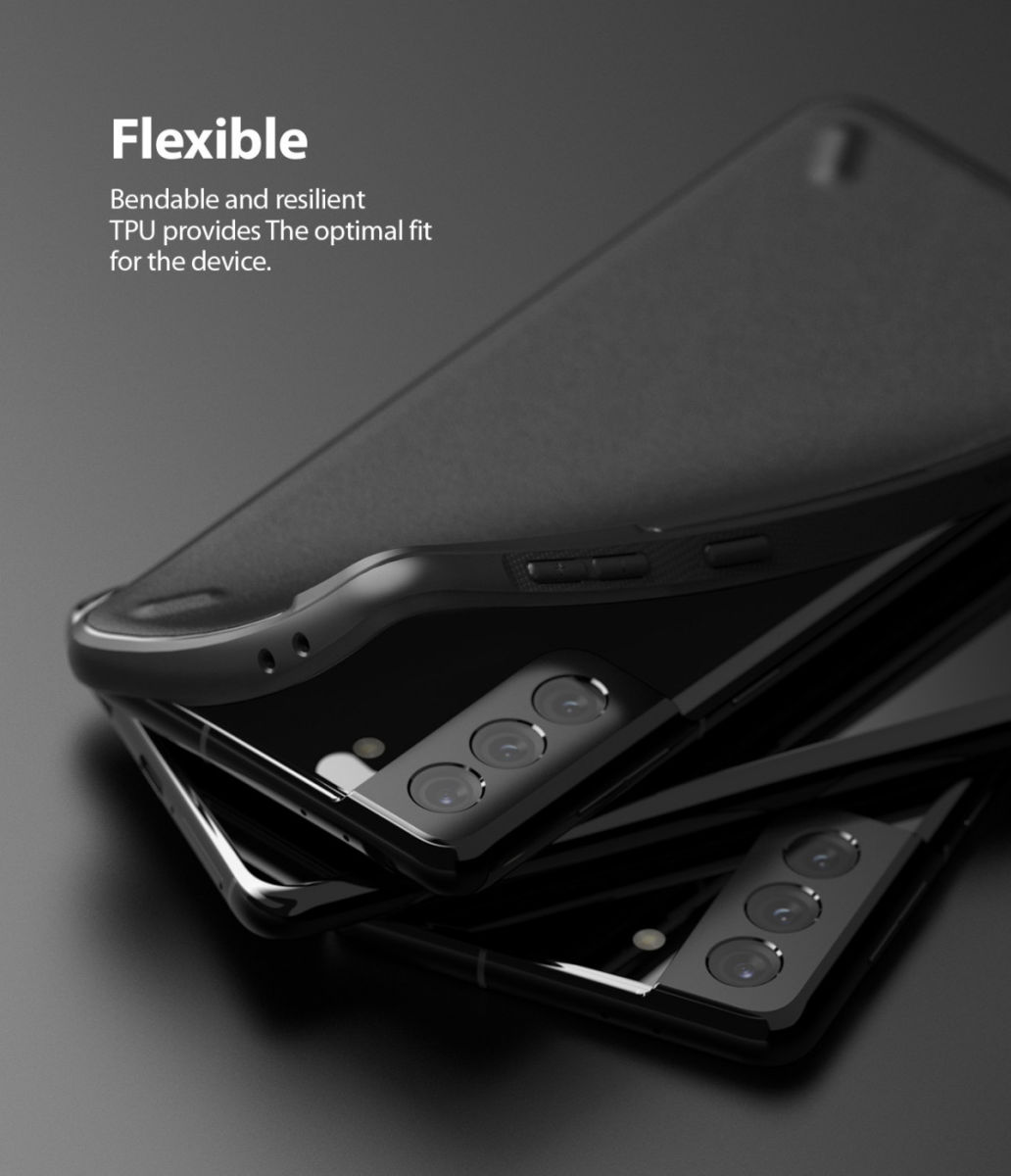Ringke Onyx Samsung Galaxy S21 Hoesje Flexibel TPU Zwart afbeelding 4