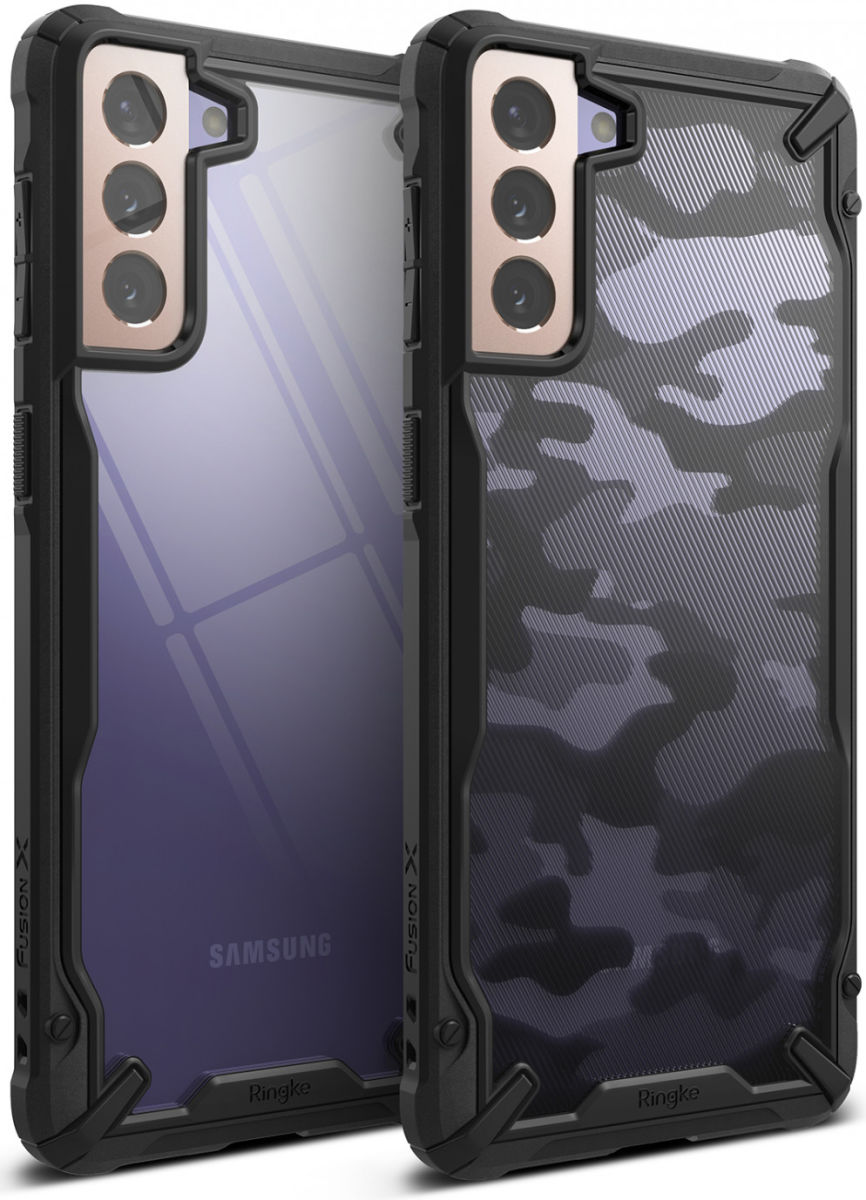 Ringke Fusion X Samsung Galaxy S21 Plus Hoesje Camo Zwart afbeelding 10