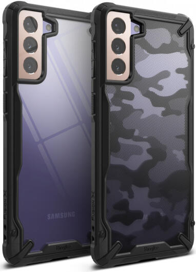 Ringke Fusion X Samsung Galaxy S21 Plus Hoesje Camo Zwart afbeelding 10