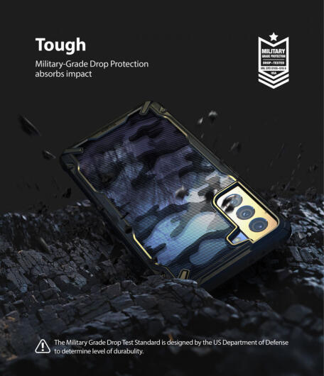 Ringke Fusion X Samsung Galaxy S21 Plus Hoesje Camo Zwart afbeelding 7