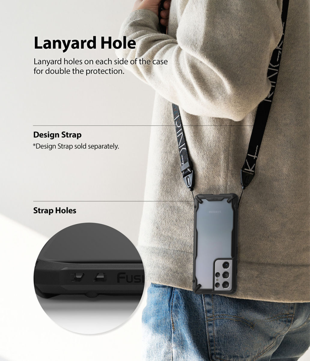 Ringke Fusion X Samsung Galaxy S21 Ultra Hoesje Transparant Zwart afbeelding 5