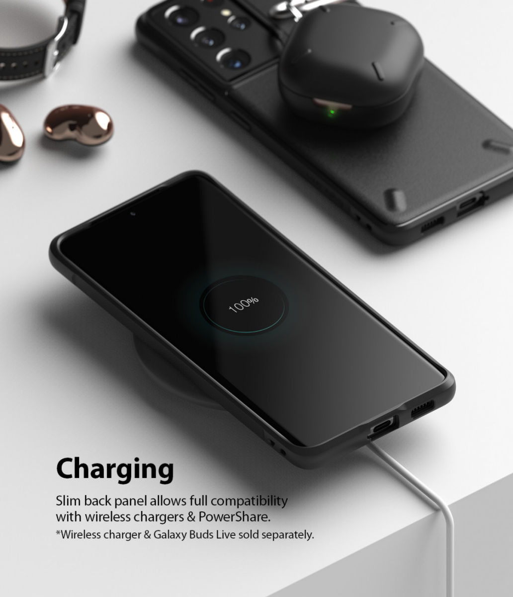 Ringke Onyx Samsung Galaxy S21 Ultra Hoesje Flexibel TPU Zwart afbeelding 8