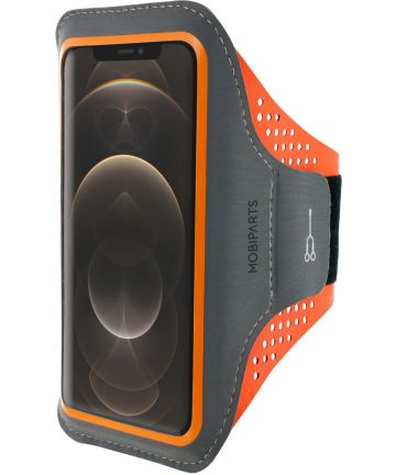 Mobiparts Comfort Fit Armband iPhone 12 Pro Max Sporthoesje Oranje Sporthoesjes