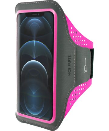 Mobiparts Comfort Fit Armband iPhone 12 Pro Max Sporthoesje Roze Sporthoesjes